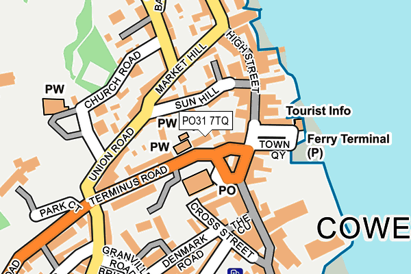 PO31 7TQ map - OS OpenMap – Local (Ordnance Survey)