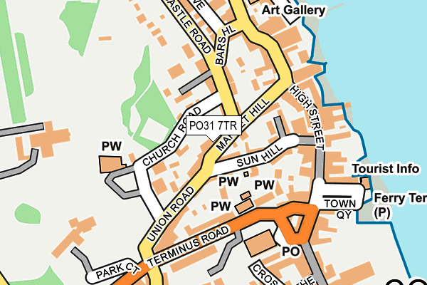PO31 7TR map - OS OpenMap – Local (Ordnance Survey)