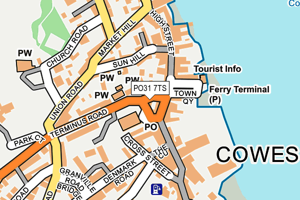 PO31 7TS map - OS OpenMap – Local (Ordnance Survey)