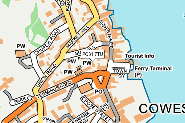 PO31 7TU map - OS OpenMap – Local (Ordnance Survey)