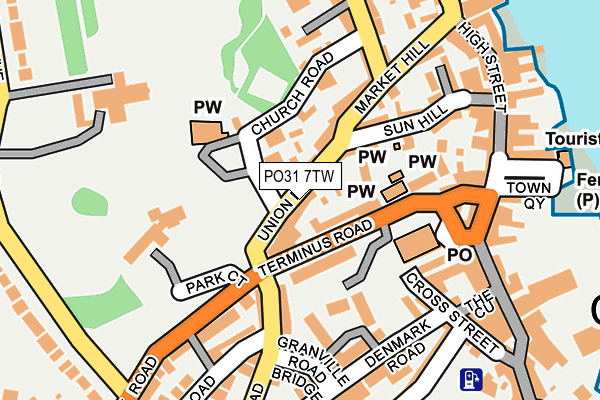 PO31 7TW map - OS OpenMap – Local (Ordnance Survey)