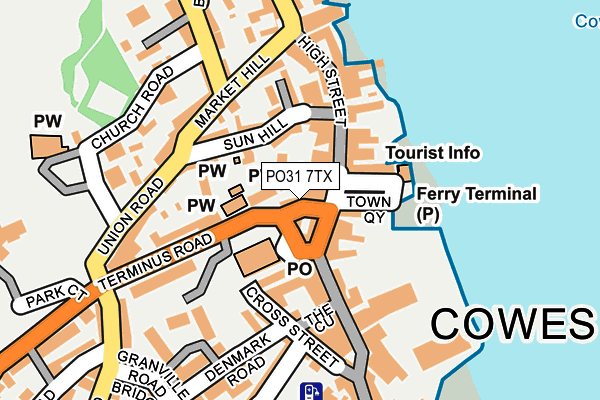 PO31 7TX map - OS OpenMap – Local (Ordnance Survey)