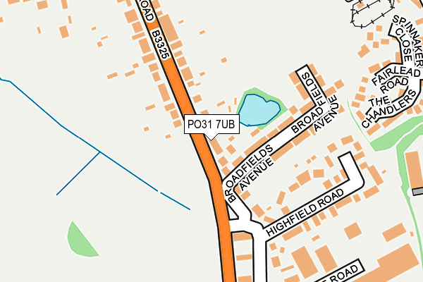 PO31 7UB map - OS OpenMap – Local (Ordnance Survey)