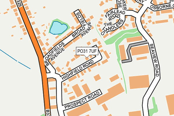 PO31 7UF map - OS OpenMap – Local (Ordnance Survey)