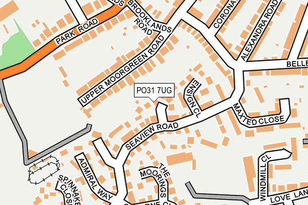PO31 7UG map - OS OpenMap – Local (Ordnance Survey)