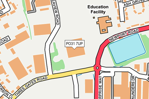 PO31 7UP map - OS OpenMap – Local (Ordnance Survey)