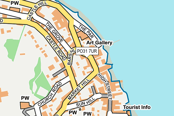 PO31 7UR map - OS OpenMap – Local (Ordnance Survey)