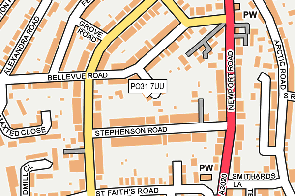 PO31 7UU map - OS OpenMap – Local (Ordnance Survey)