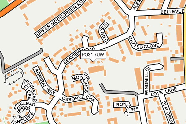 PO31 7UW map - OS OpenMap – Local (Ordnance Survey)