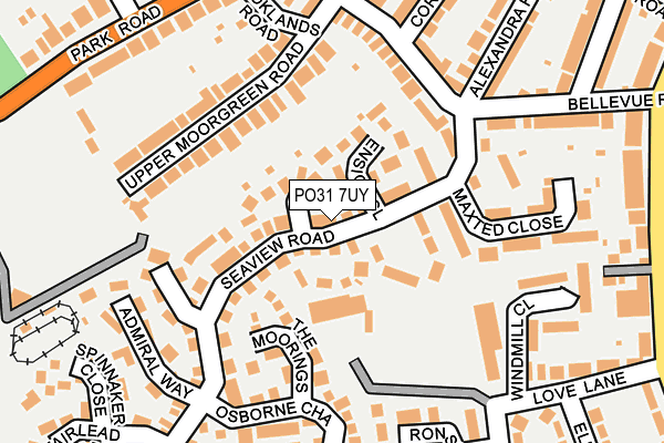 PO31 7UY map - OS OpenMap – Local (Ordnance Survey)