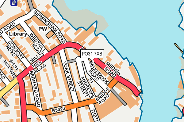 PO31 7XB map - OS OpenMap – Local (Ordnance Survey)