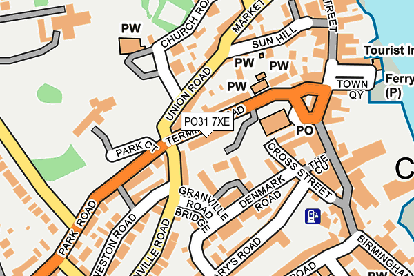 PO31 7XE map - OS OpenMap – Local (Ordnance Survey)