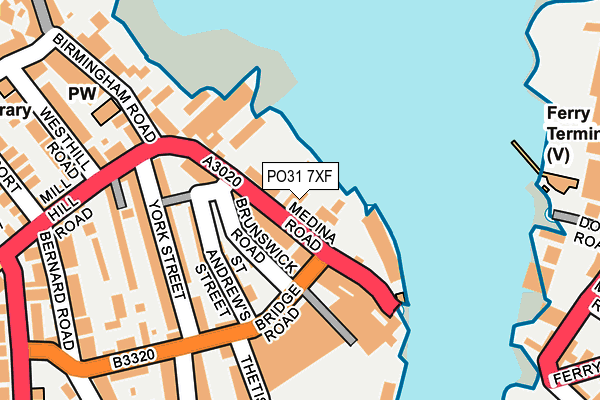 PO31 7XF map - OS OpenMap – Local (Ordnance Survey)