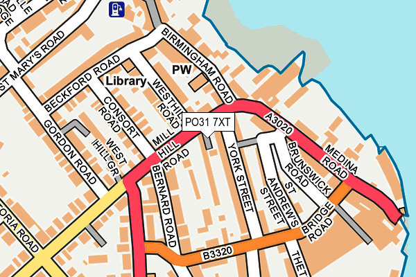 PO31 7XT map - OS OpenMap – Local (Ordnance Survey)