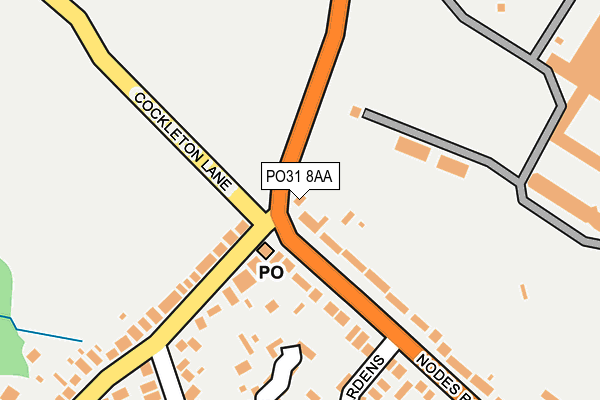 PO31 8AA map - OS OpenMap – Local (Ordnance Survey)