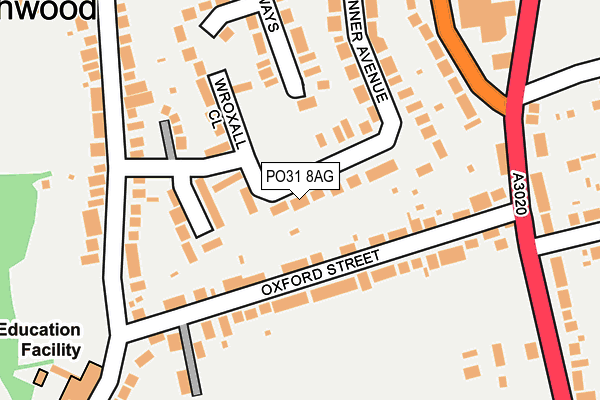 PO31 8AG map - OS OpenMap – Local (Ordnance Survey)