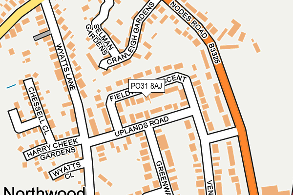 PO31 8AJ map - OS OpenMap – Local (Ordnance Survey)