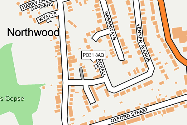 PO31 8AQ map - OS OpenMap – Local (Ordnance Survey)