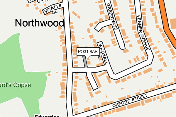 PO31 8AR map - OS OpenMap – Local (Ordnance Survey)