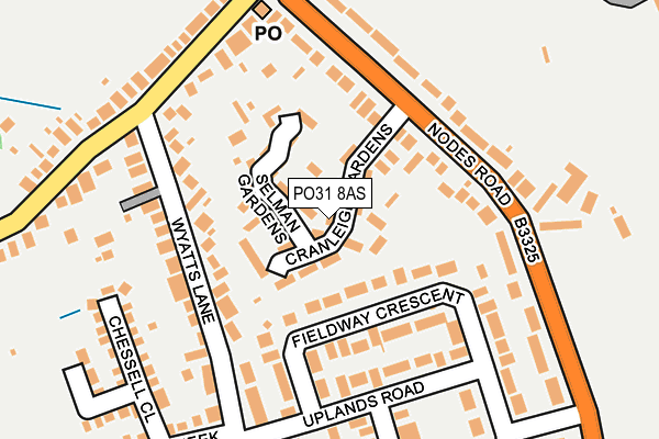 PO31 8AS map - OS OpenMap – Local (Ordnance Survey)