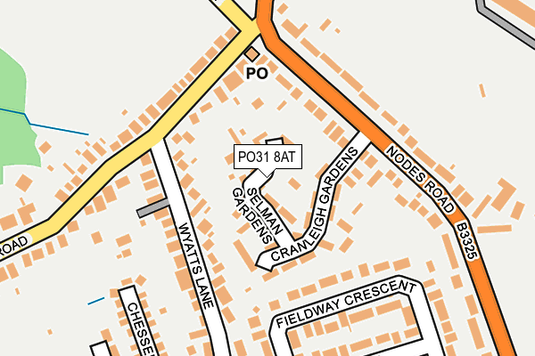 PO31 8AT map - OS OpenMap – Local (Ordnance Survey)