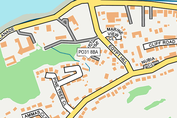 PO31 8BA map - OS OpenMap – Local (Ordnance Survey)