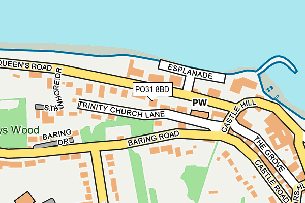 PO31 8BD map - OS OpenMap – Local (Ordnance Survey)