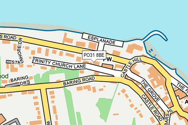 PO31 8BE map - OS OpenMap – Local (Ordnance Survey)