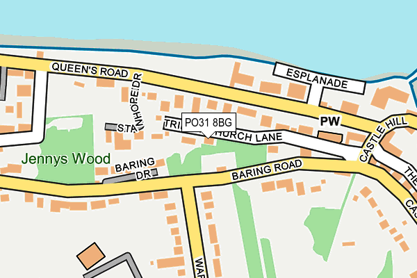 PO31 8BG map - OS OpenMap – Local (Ordnance Survey)