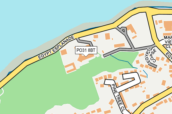 PO31 8BT map - OS OpenMap – Local (Ordnance Survey)