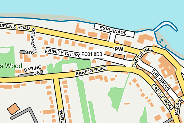 PO31 8DB map - OS OpenMap – Local (Ordnance Survey)
