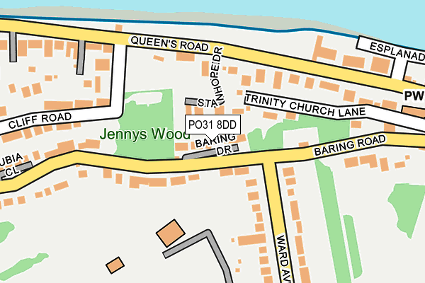 PO31 8DD map - OS OpenMap – Local (Ordnance Survey)