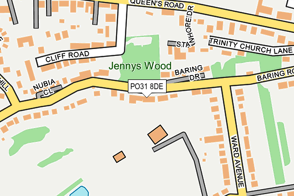 PO31 8DE map - OS OpenMap – Local (Ordnance Survey)