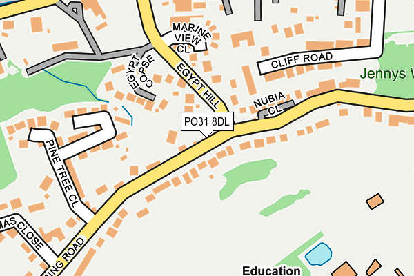 PO31 8DL map - OS OpenMap – Local (Ordnance Survey)