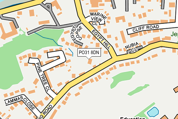 PO31 8DN map - OS OpenMap – Local (Ordnance Survey)