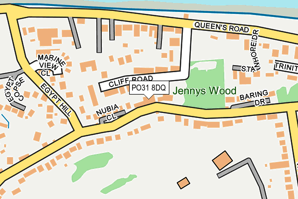 PO31 8DQ map - OS OpenMap – Local (Ordnance Survey)