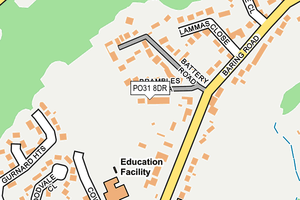 PO31 8DR map - OS OpenMap – Local (Ordnance Survey)