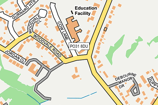 PO31 8DU map - OS OpenMap – Local (Ordnance Survey)