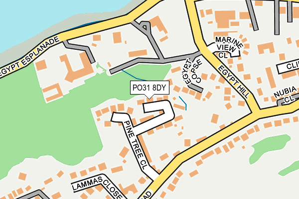 PO31 8DY map - OS OpenMap – Local (Ordnance Survey)