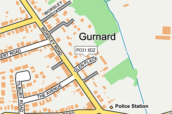 PO31 8DZ map - OS OpenMap – Local (Ordnance Survey)