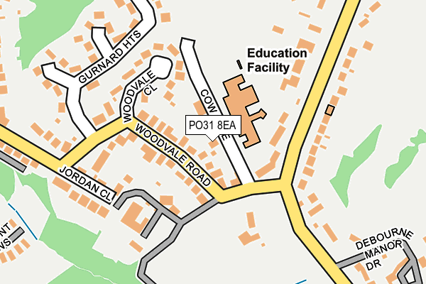 PO31 8EA map - OS OpenMap – Local (Ordnance Survey)