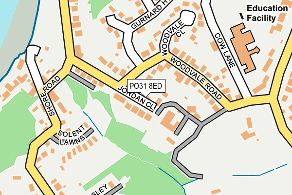 PO31 8ED map - OS OpenMap – Local (Ordnance Survey)