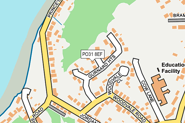 PO31 8EF map - OS OpenMap – Local (Ordnance Survey)