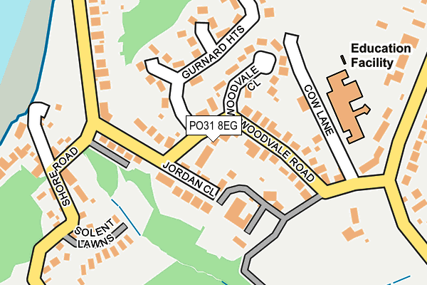 PO31 8EG map - OS OpenMap – Local (Ordnance Survey)