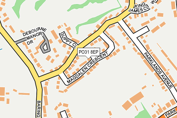 PO31 8EP map - OS OpenMap – Local (Ordnance Survey)