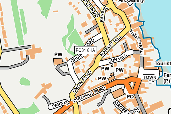 PO31 8HA map - OS OpenMap – Local (Ordnance Survey)