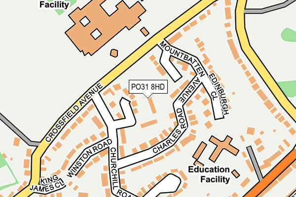 PO31 8HD map - OS OpenMap – Local (Ordnance Survey)