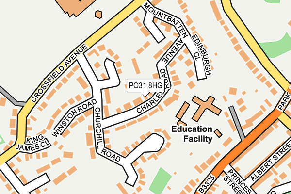 PO31 8HG map - OS OpenMap – Local (Ordnance Survey)