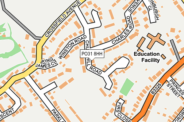PO31 8HH map - OS OpenMap – Local (Ordnance Survey)
