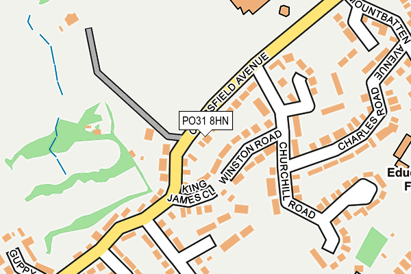 PO31 8HN map - OS OpenMap – Local (Ordnance Survey)